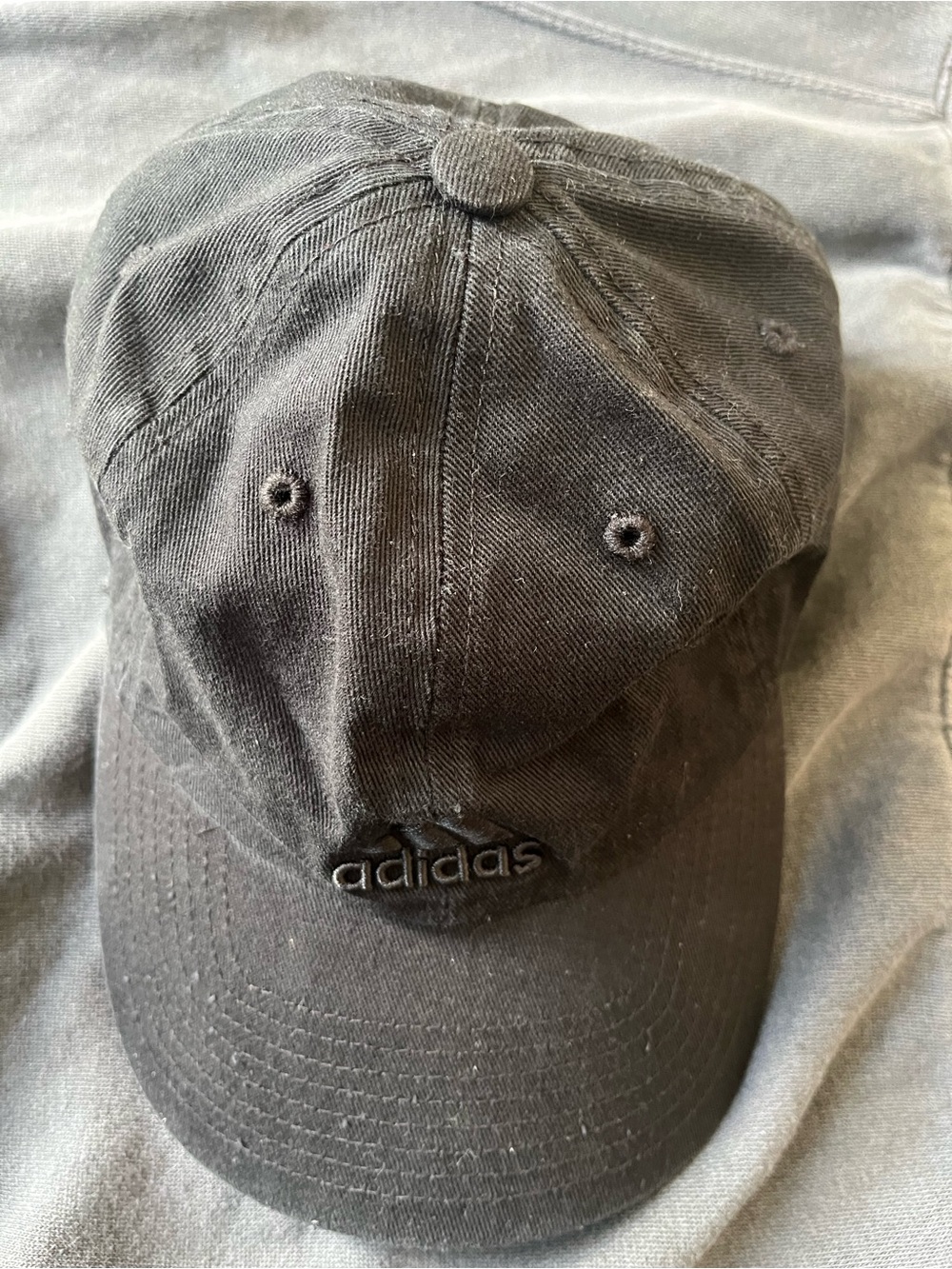 adidas Black Embroidered Logo Baseball Cap Unisex Adjustable
